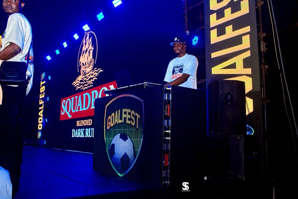 Magnificent DJ Paparazi performing on the Goalfest stage